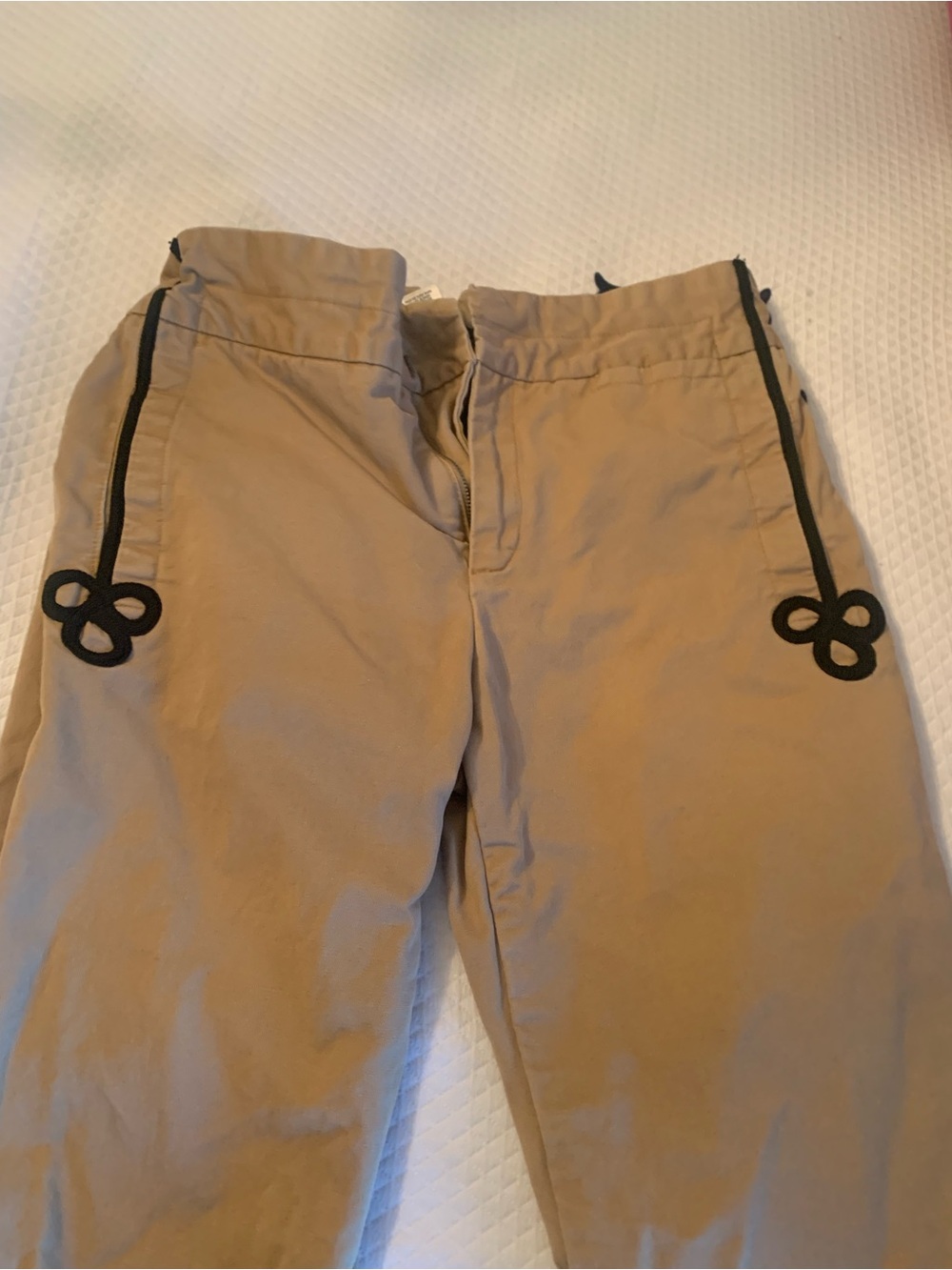 Marc Jacobs Tan Chinos with Black Trim Detail